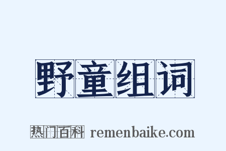 野童组词是什么意思的图片